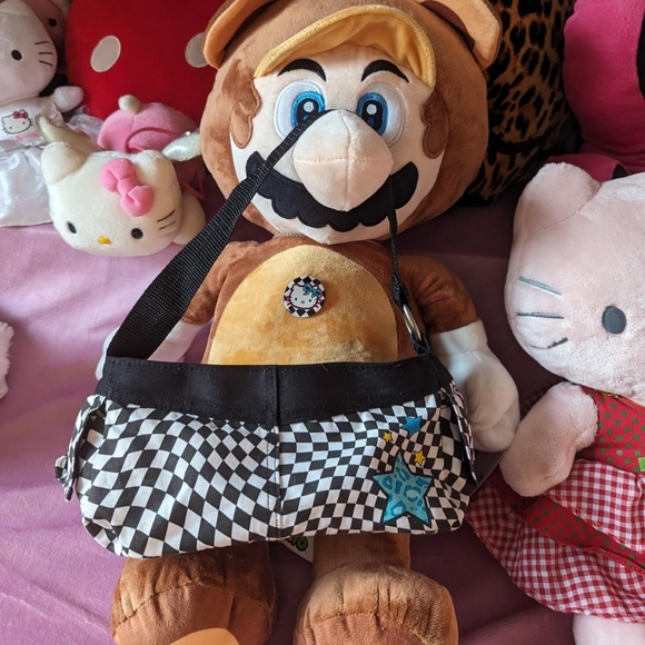 hello kitty x loungefly purse Blue, yellow, pink, black white checkered - Picture 2 of 8